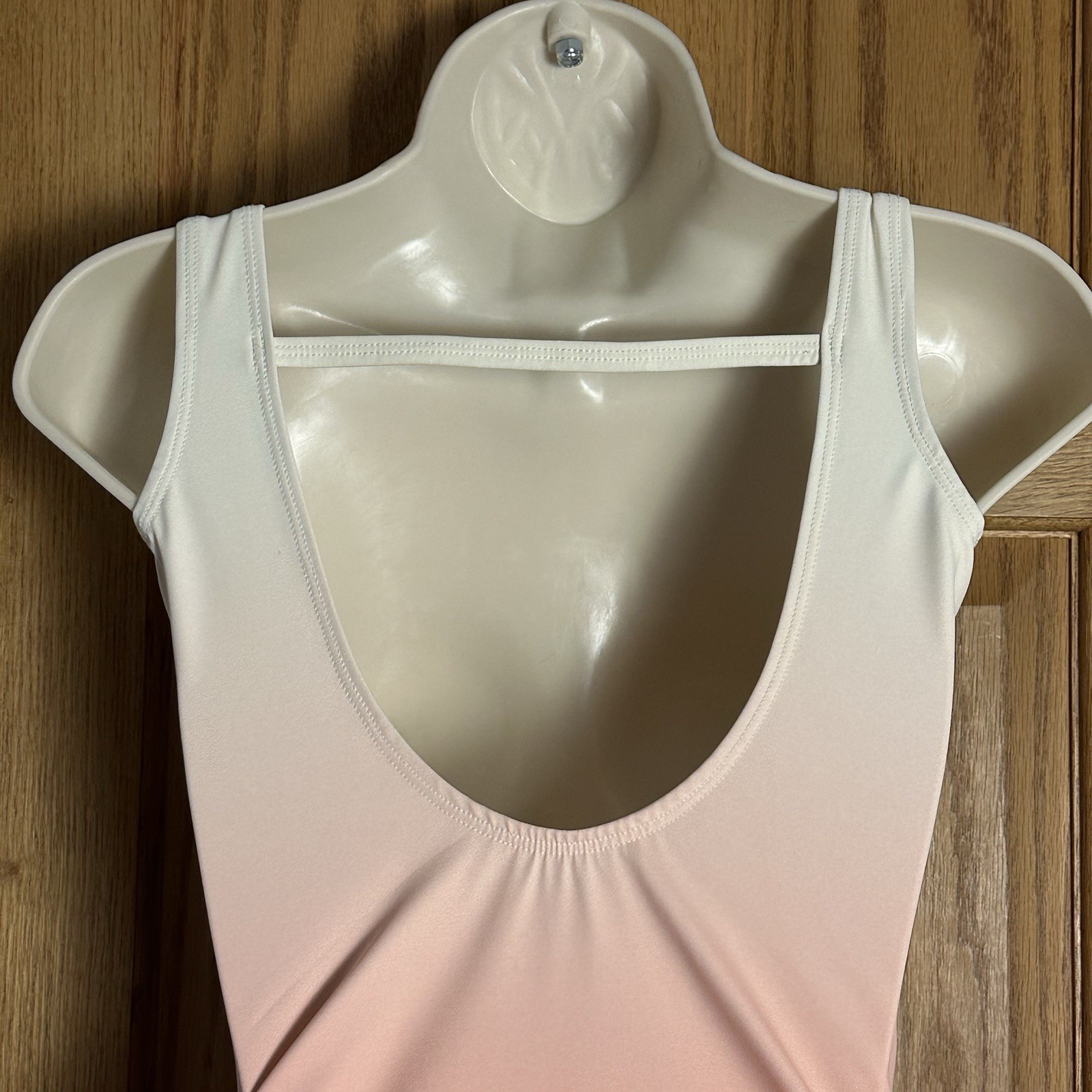 The line up Octavia Peach Ombre Rhinestone Embellished Leotard Dance Costume MA