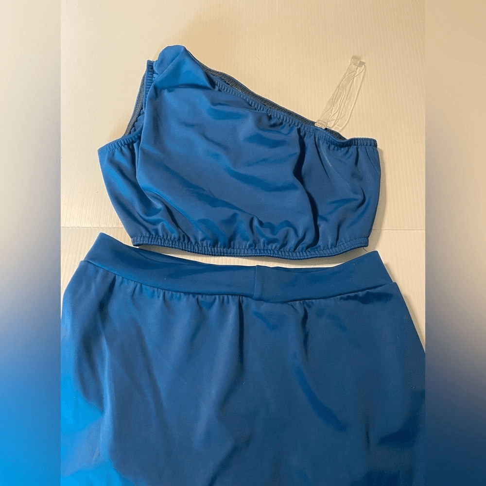 Kelle dance costume blue 2 piece AWAKENING 4424 contemporary lyrical MA adult