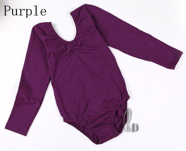 AU STOCK GIRL TO ADULTS COTTON LONG SLEEVE DANCE BALLET GYMNASTICS LEOTARD DA012