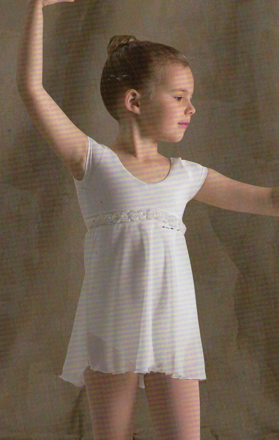 Bloch Cap Sleeve Dress Lilac Sweet Ballet Dance Rosette Trim lined
