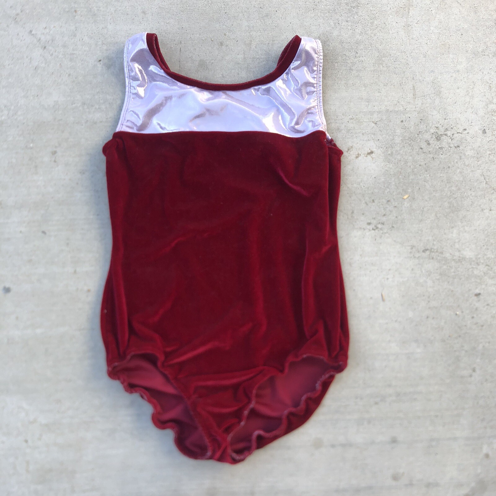 Gymnastics Dance Burgundy And Pink Leotard Adult Small