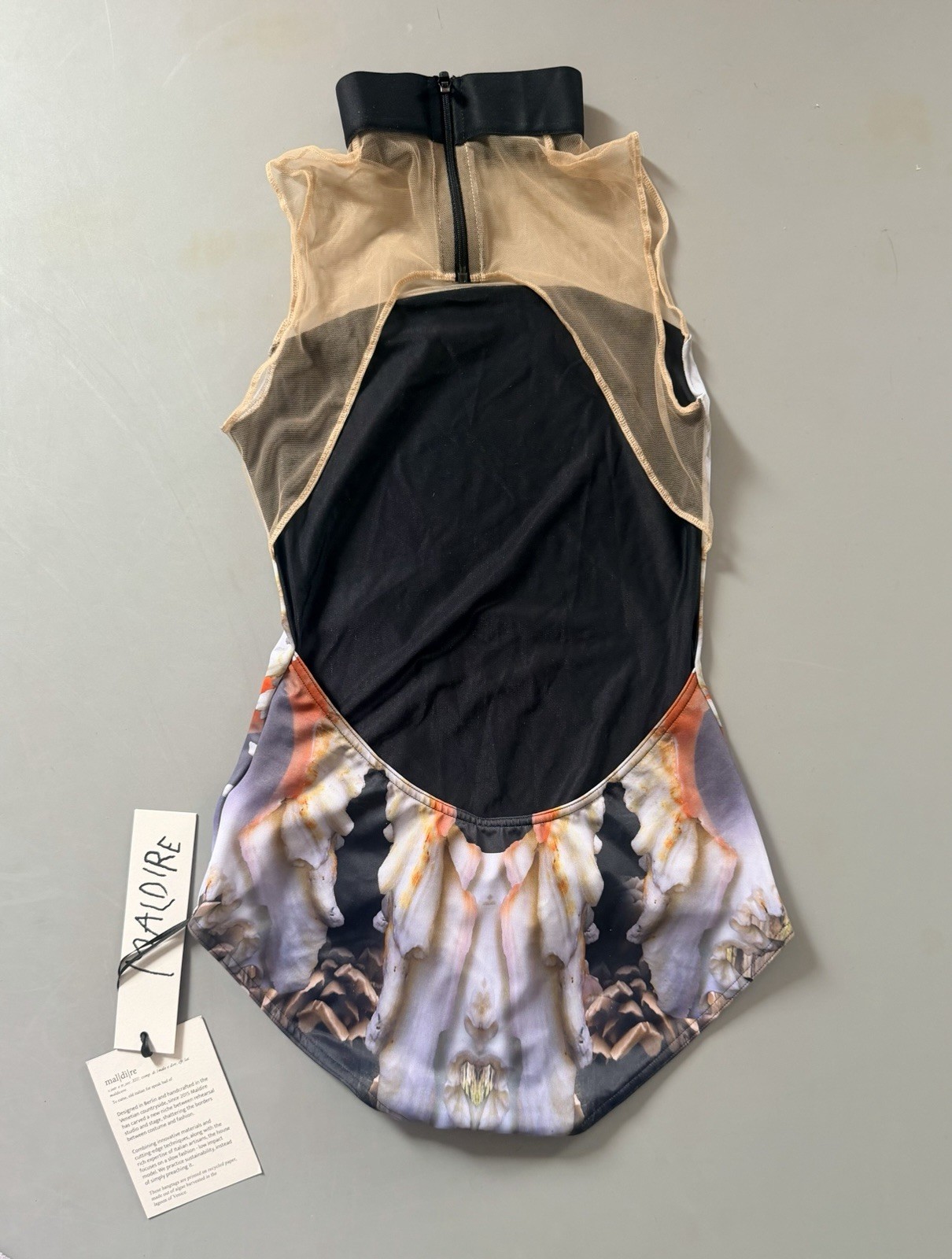 Maldire Leotard, Size Small, choker, new