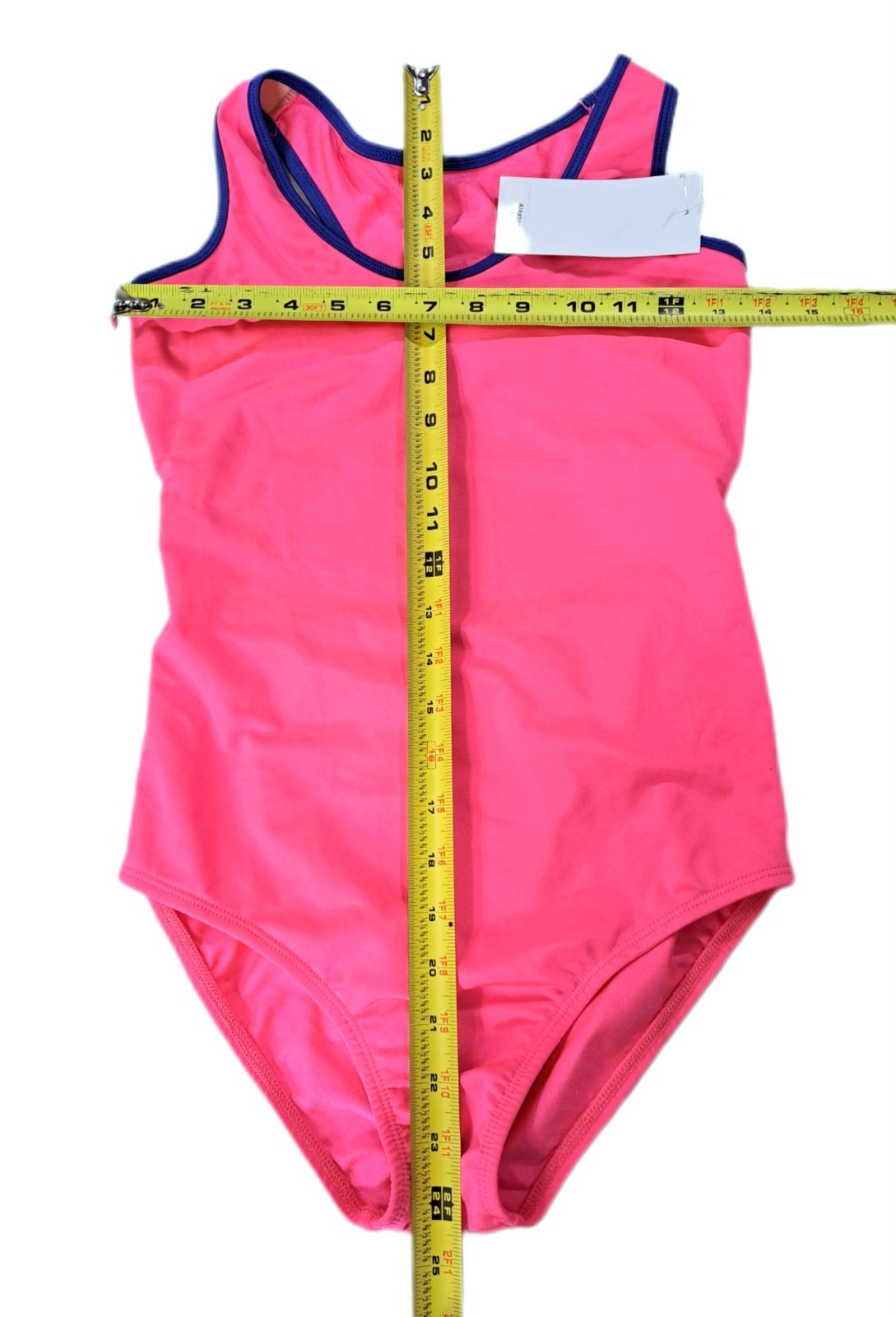 Aja VTG 90s Twisted Triangle Open Back Leotard Coolmax Bra Liner Neon Pink AM