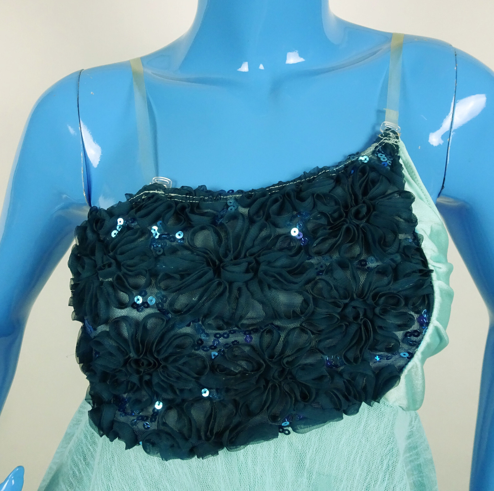 Revolution Dancewear Dance Costume Lyrical Dress Adult M 8 10 Turquoise Green MA