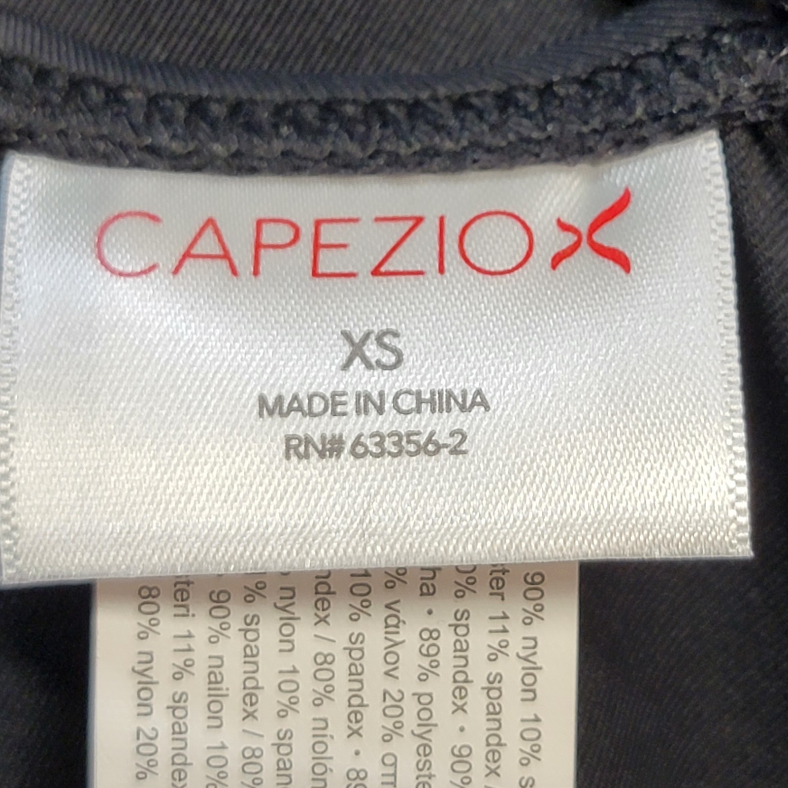 Capezio Encore Leotard BraTek Black Camisole Leotard Vneck Lace Front/Back SZ XS