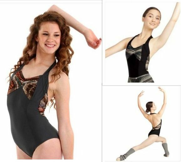 Leotard Capezio New Size LA Fits MA Dance Gymnastics Ballet Costume Black Halter