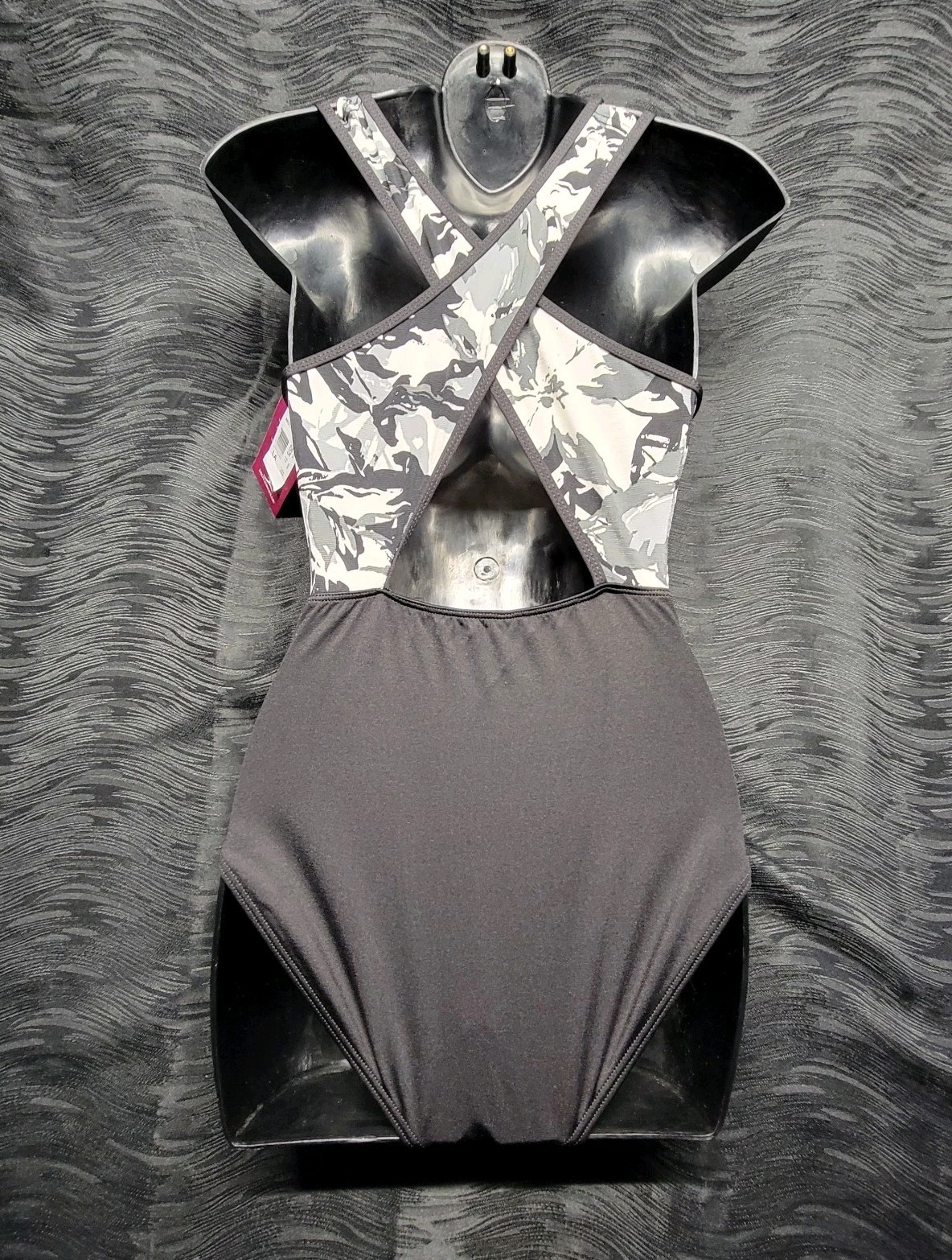 Motionwear High-neck Leotard High Neckline Thin Straps Criss-Cross Back SZ LA