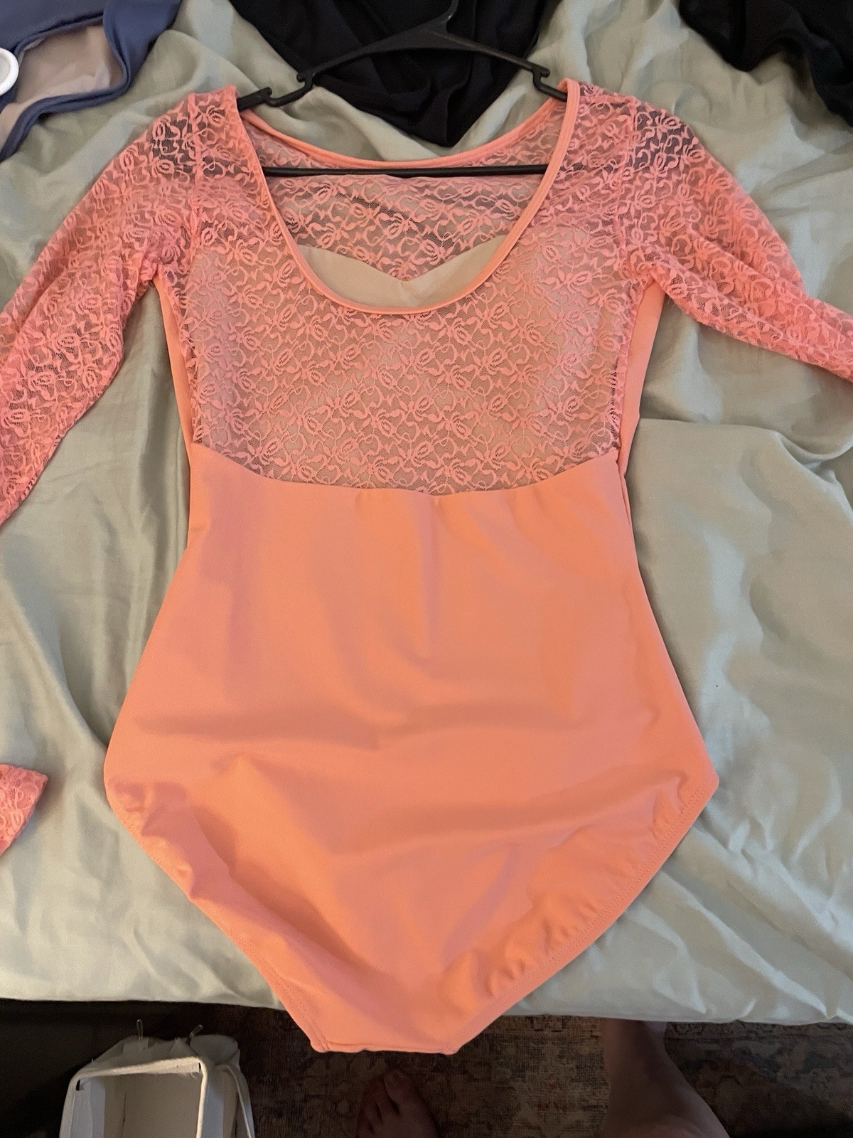 Women’s Lot of 9 Dance Leotards, Multi-Color Solid Lace Nylon Assorted Styles