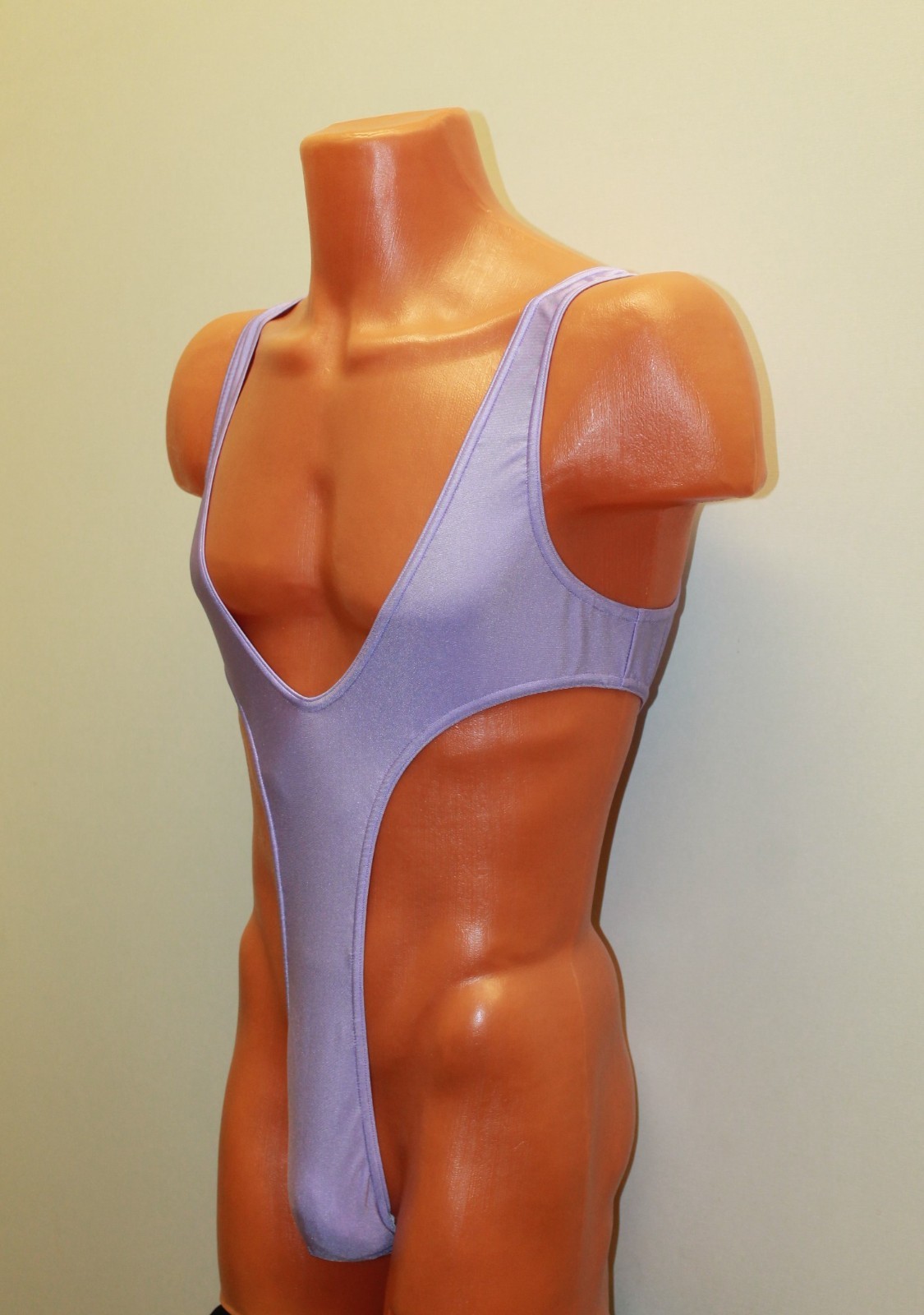 Men Thong Very Open Leotard 151-04 Light Purple Spandex Size S