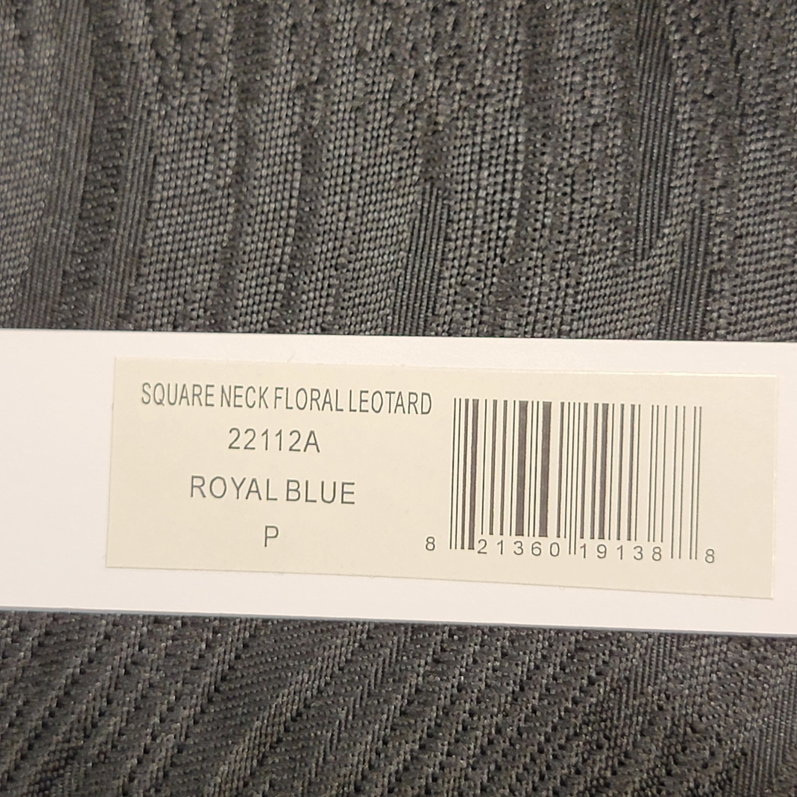 Danz N Motion Royal Blue Square Neck Sheer Mesh Waist Floral Print Petite Adult