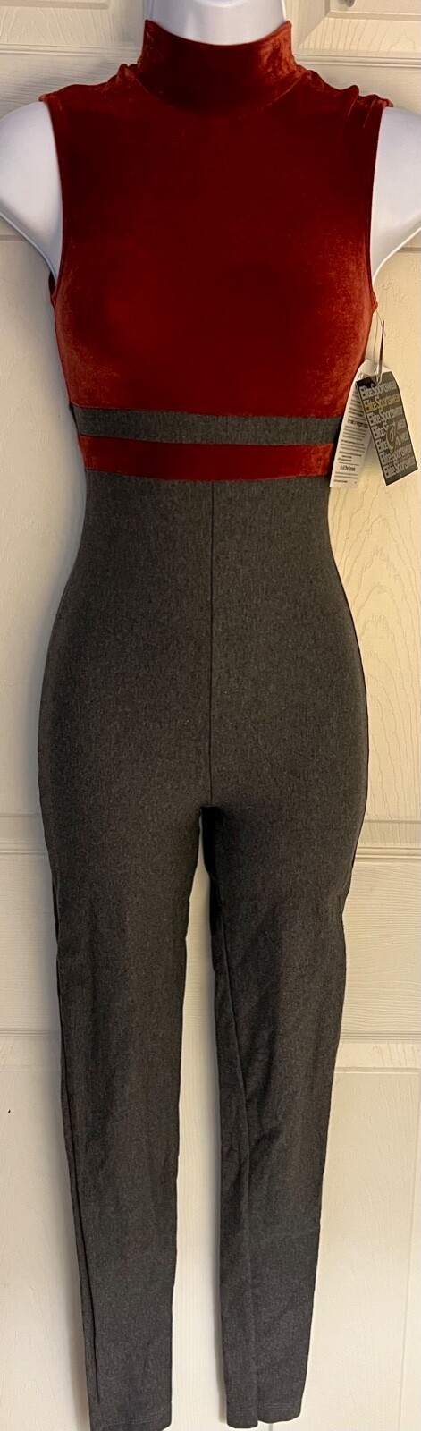 GK ICE SKATE DANCE ADULT X-SMALL SLVLS TURTLNCK VELVT POL/COT/SPAND UNITARD AXS