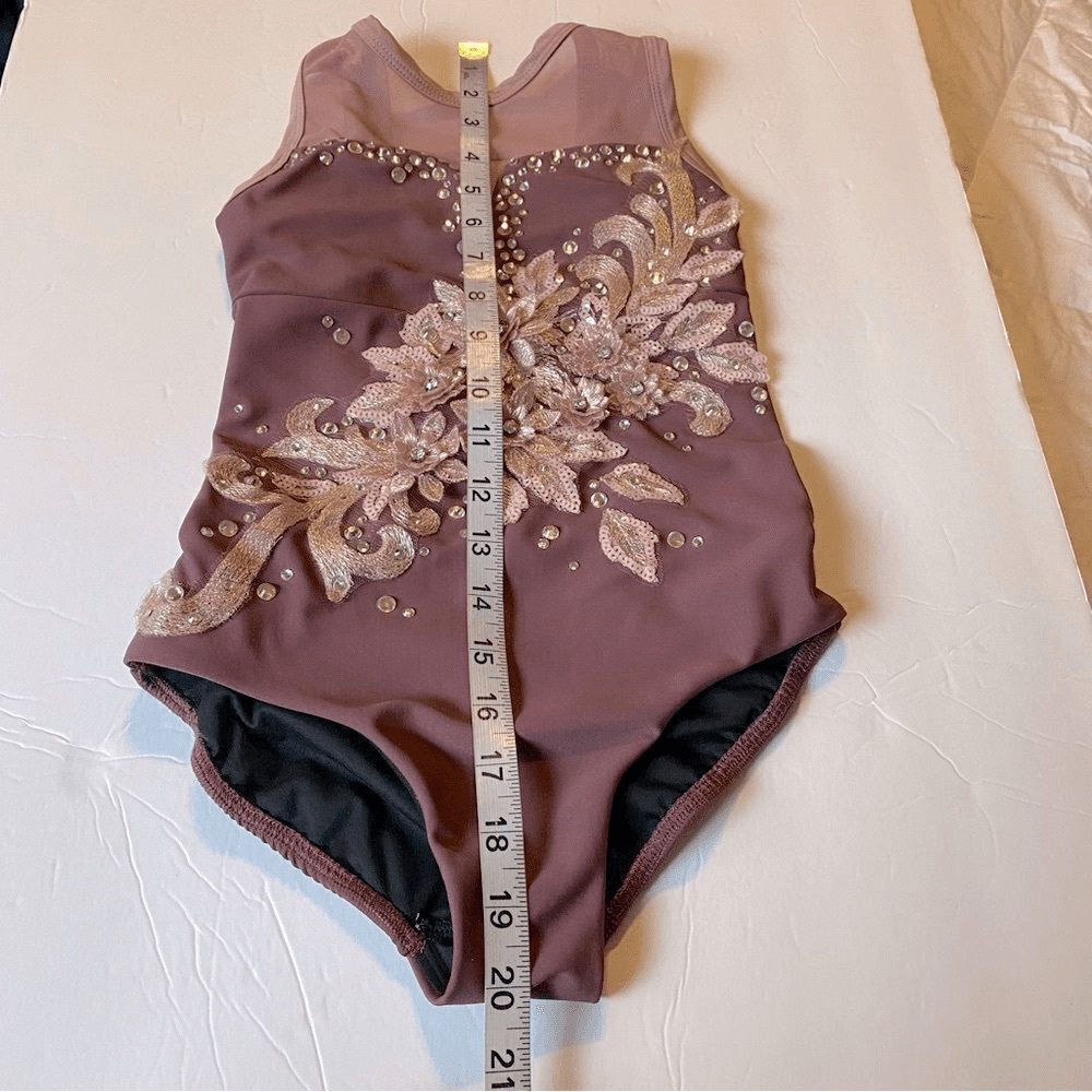 Five 5 competition contemporary Dance costume solo illusion custom YXL XLC child