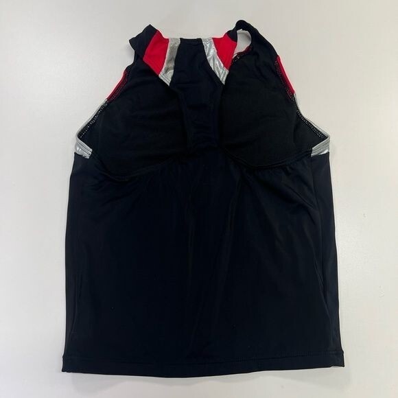 Weissman Balera Performance Spirit Racerback Top Red Black Dance Cheer NEW