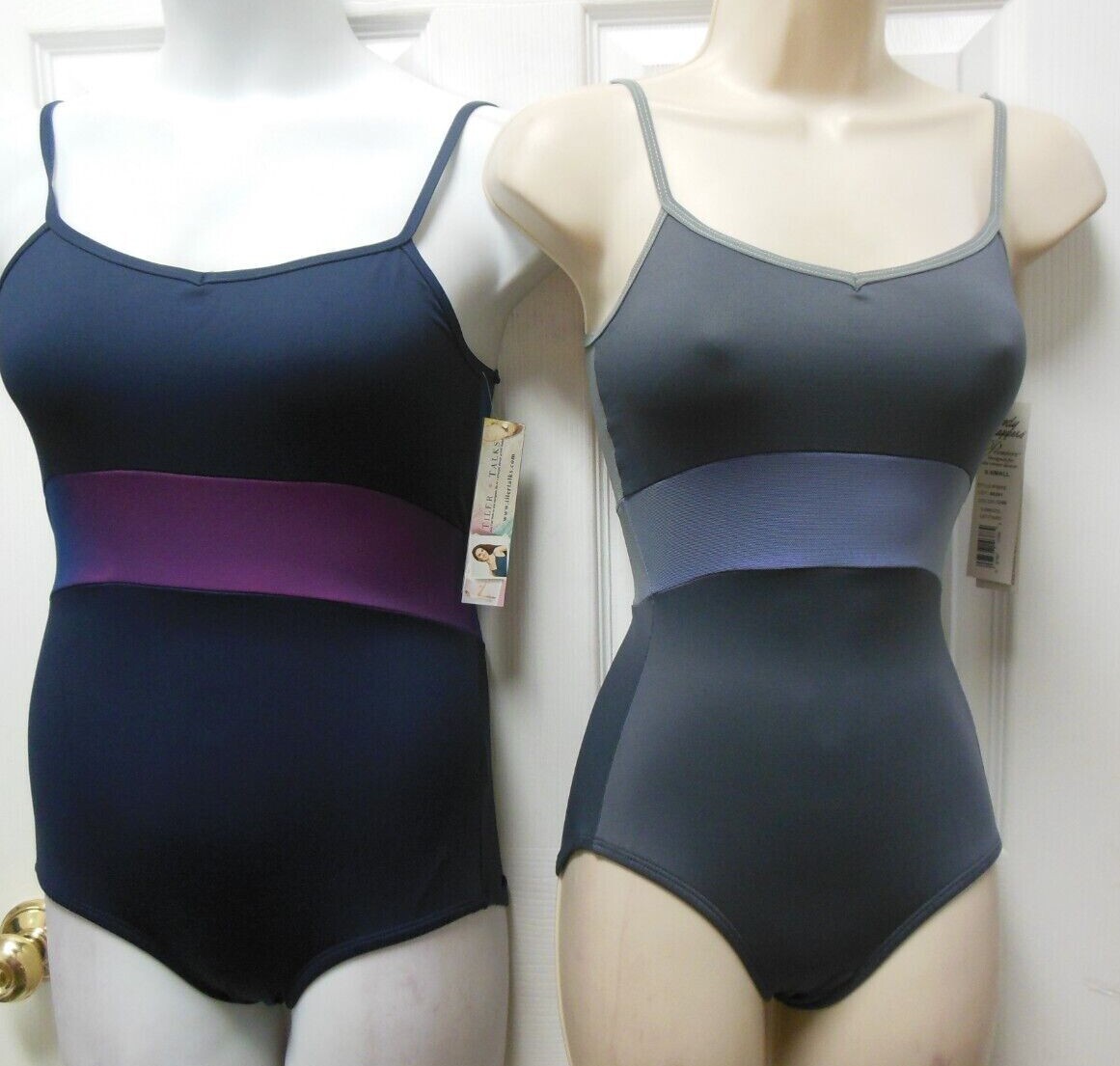 Body Wrappers camisole mesh leotards ladies #P1012 2 colors Navy or Gray