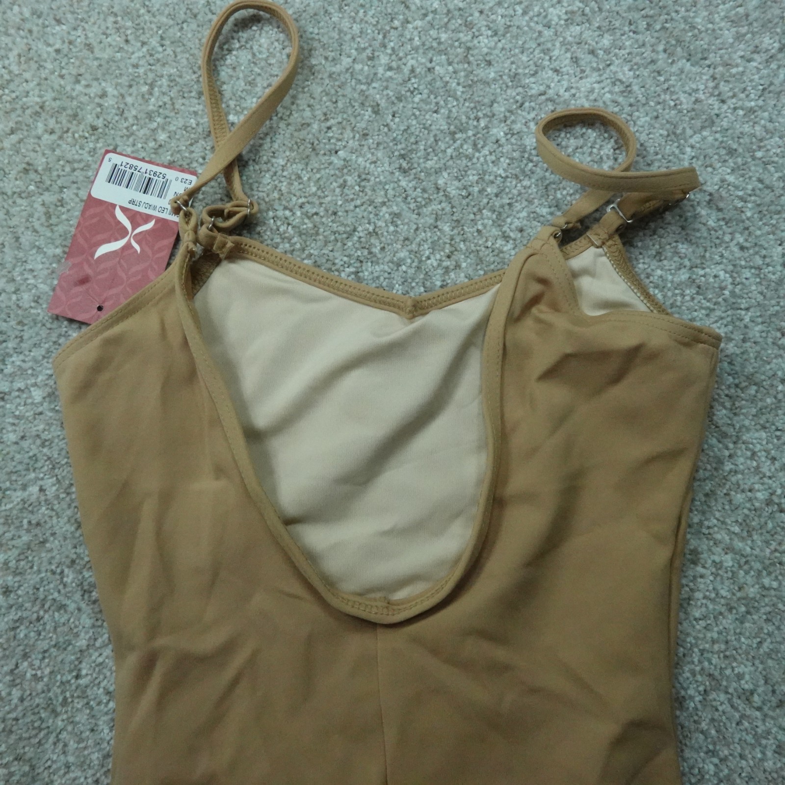 Capezio Leotard Womens Medium Light Suntan Sleeveless Cami Ballet Dancewear