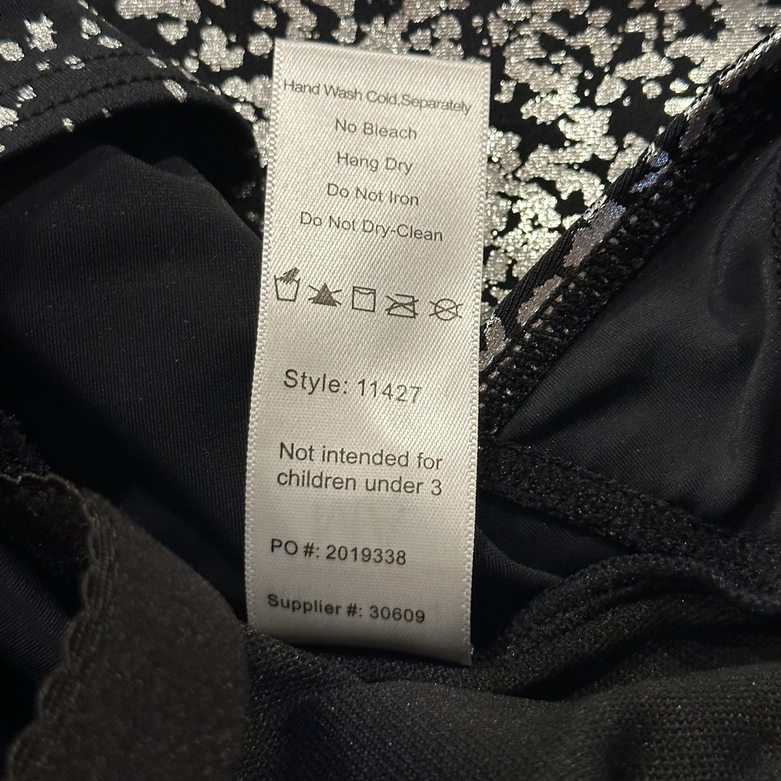 NWOT Weissman Toccata Metallic Speckled Long Sleeve Unitard Dance Costume MA