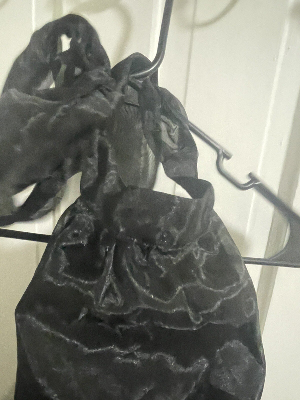 ThirtyThirty Leotard Size S Black Chiffon Shell With Lining W/Chiffon Tie Neck