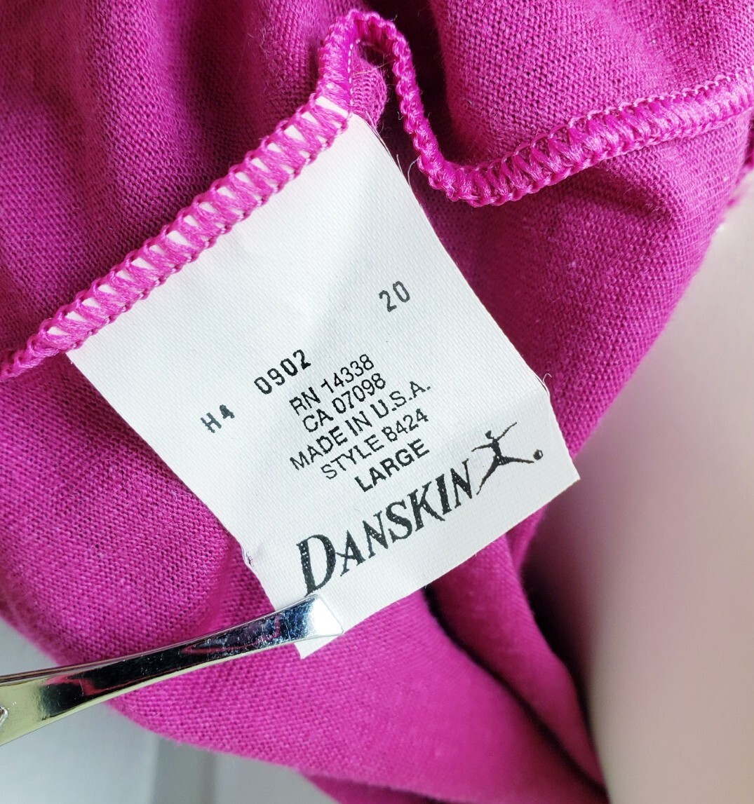 Vintage Danskin Blouson Leotard Size Large NEW 1980’s Plum Navy Dance Excercise