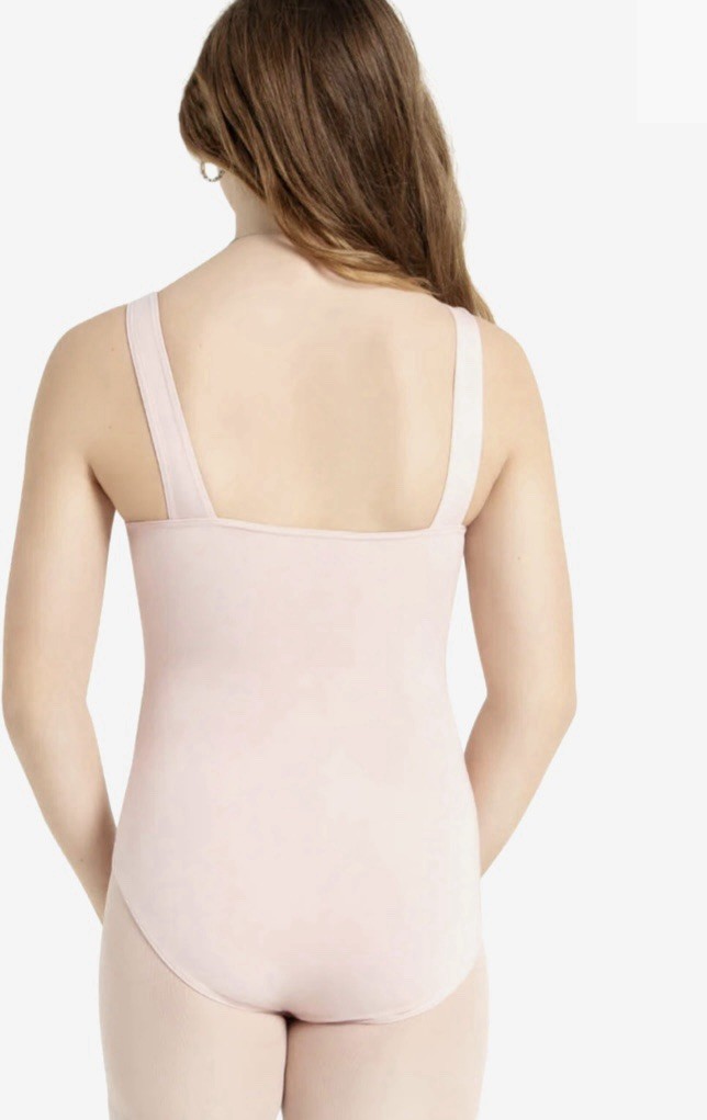 Capezio light pink Wide Strap Princess Leotard W/Pinched Front Adult Size Medium