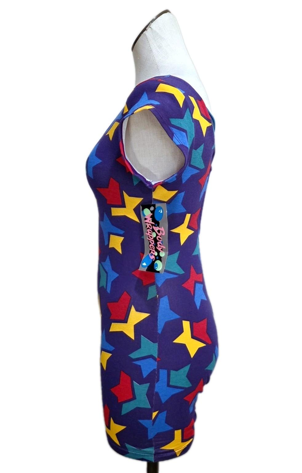 Body Wrappers VTG Rainbow Stars Strappy Keyhole Cotton Biketard CXL/ Adult XS