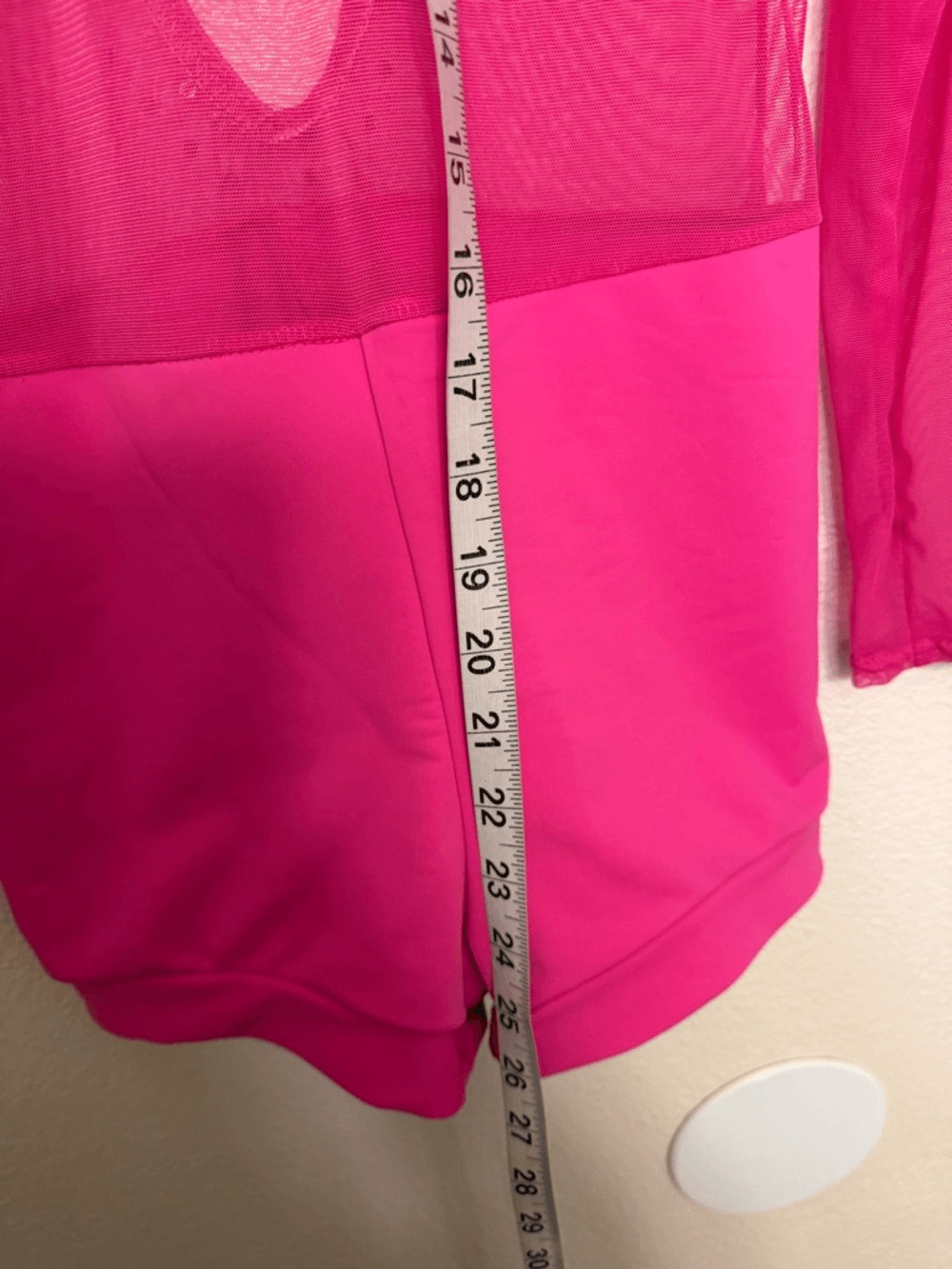 Custom dance costume solo hot pink mesh leotard biketard SA-Small adult