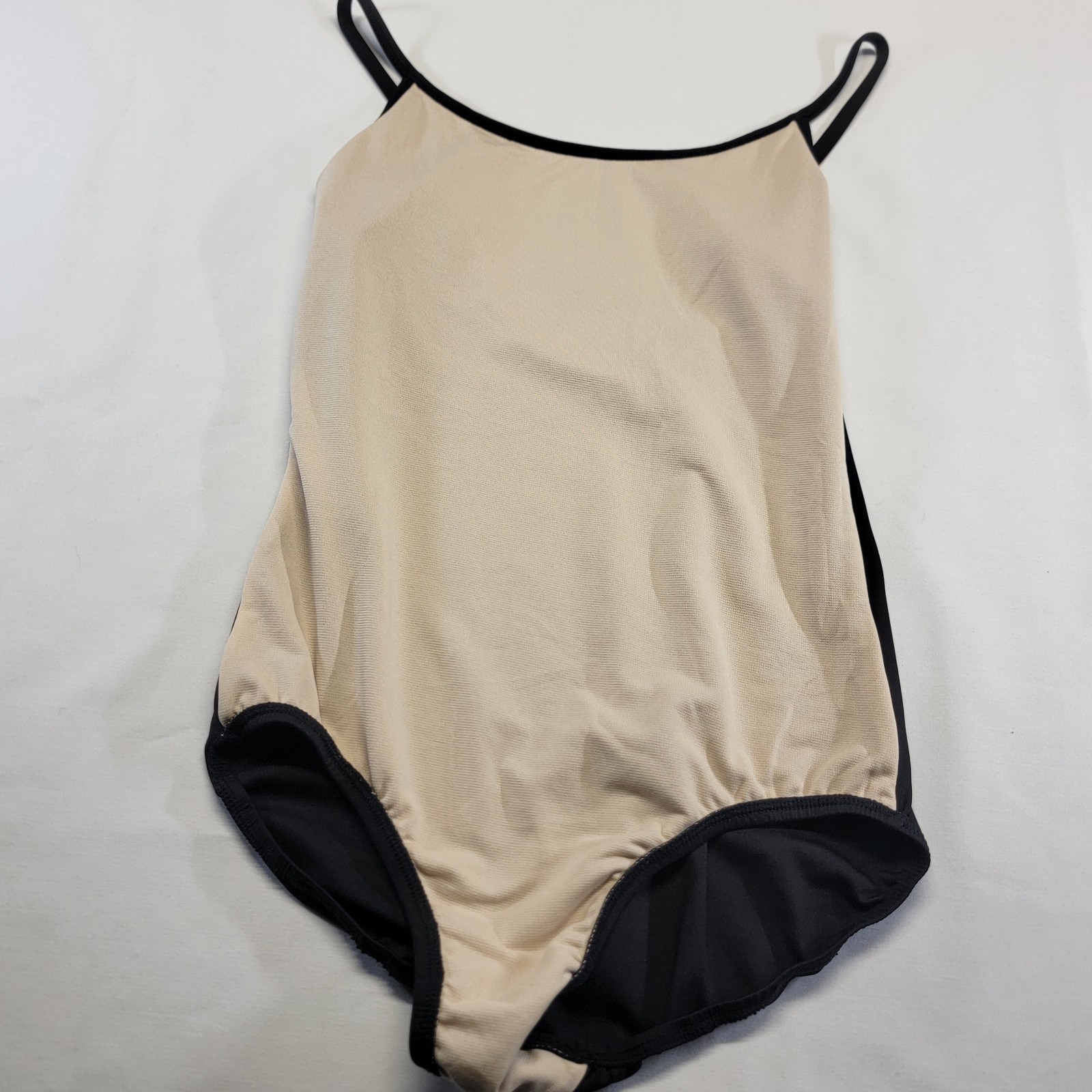 Body Wrappers Camisole Leotard Black Scoop Front & Deep Scoop Back SZ LA