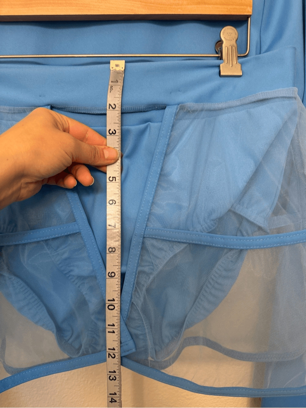 Kelle dance lyrical contemporary costume blue 2 piece open back XLA adult