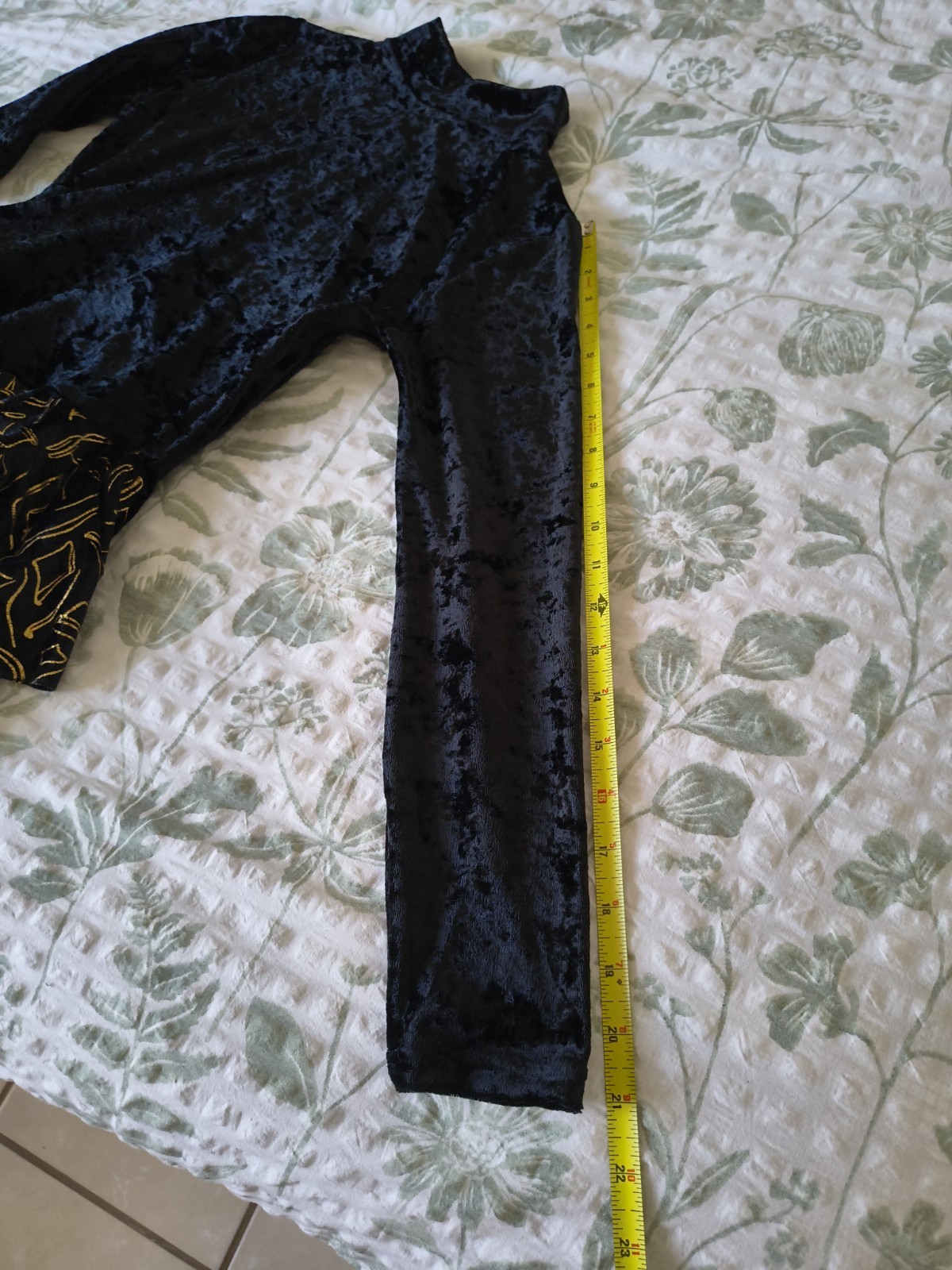 Vintage Bal-Togs Black Velvet Figure Skating Dance Dress Leotard M Made US