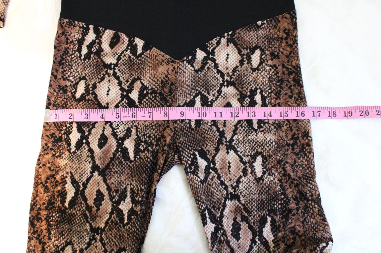 Sheer Snake Skin Pattern Unisex Catsuit for Dance, Size Large, Color Snake Skin