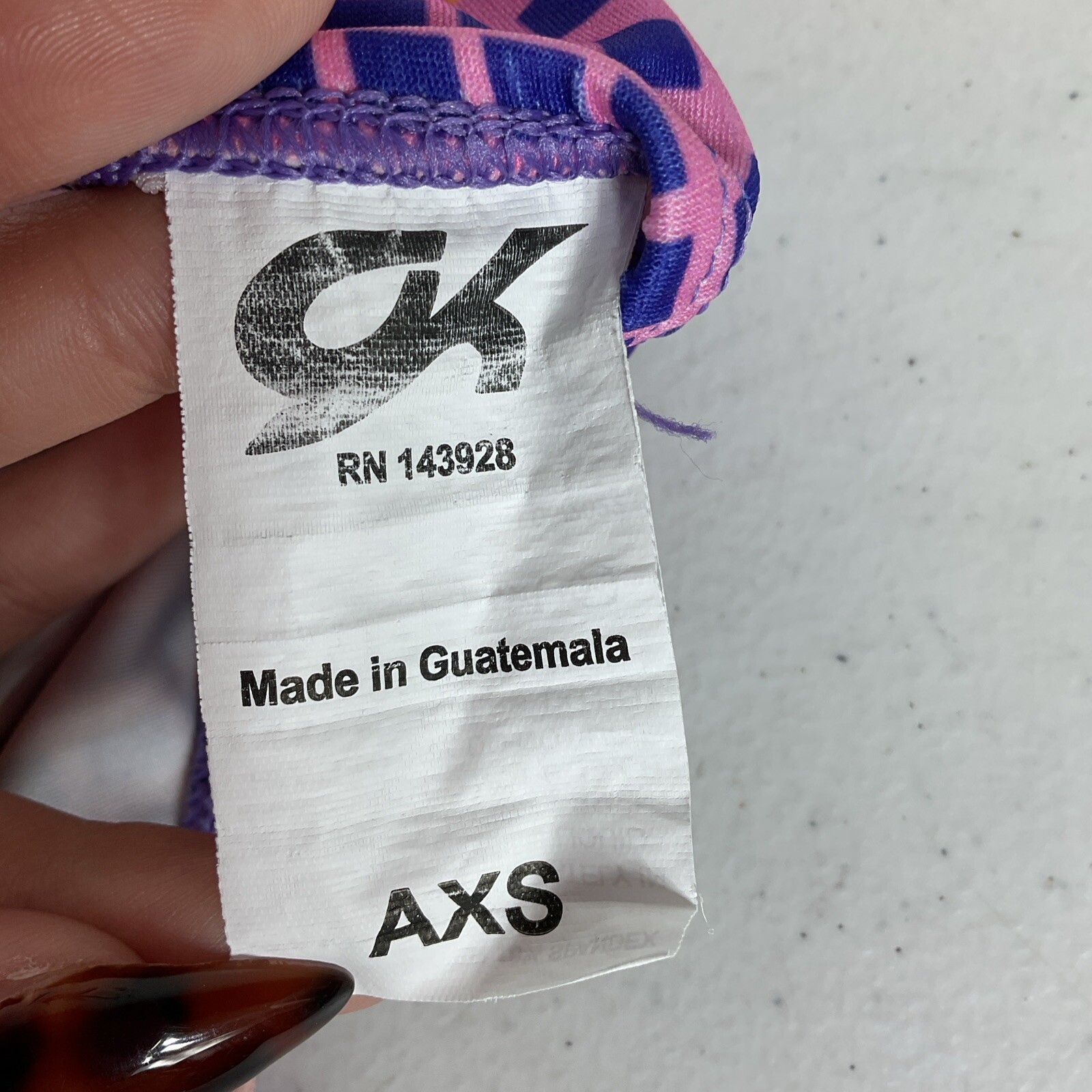 GK Elite Adult XS AXS Purple Pink Simone Biles Leotard Gymnastics