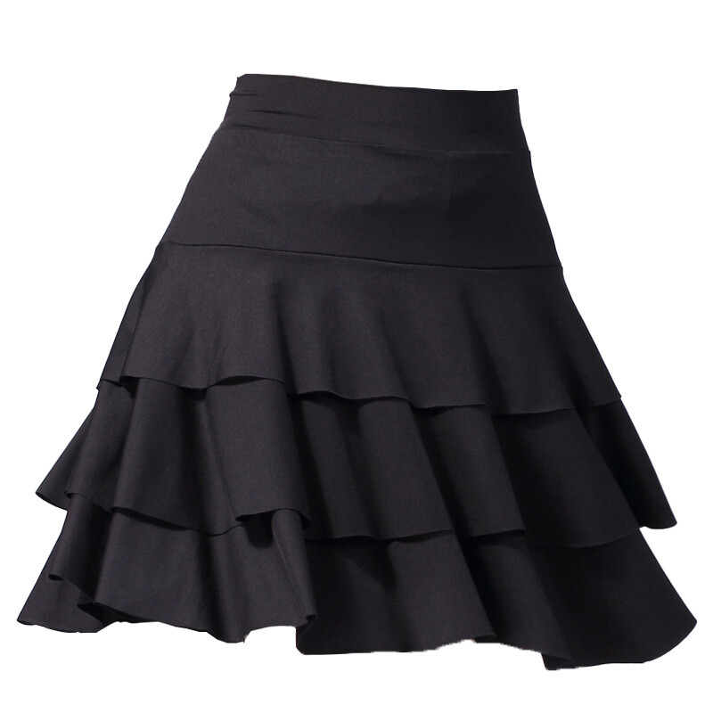 Women Dance Skirt Mini Layered Tiered Dancewear Performance with Underpants