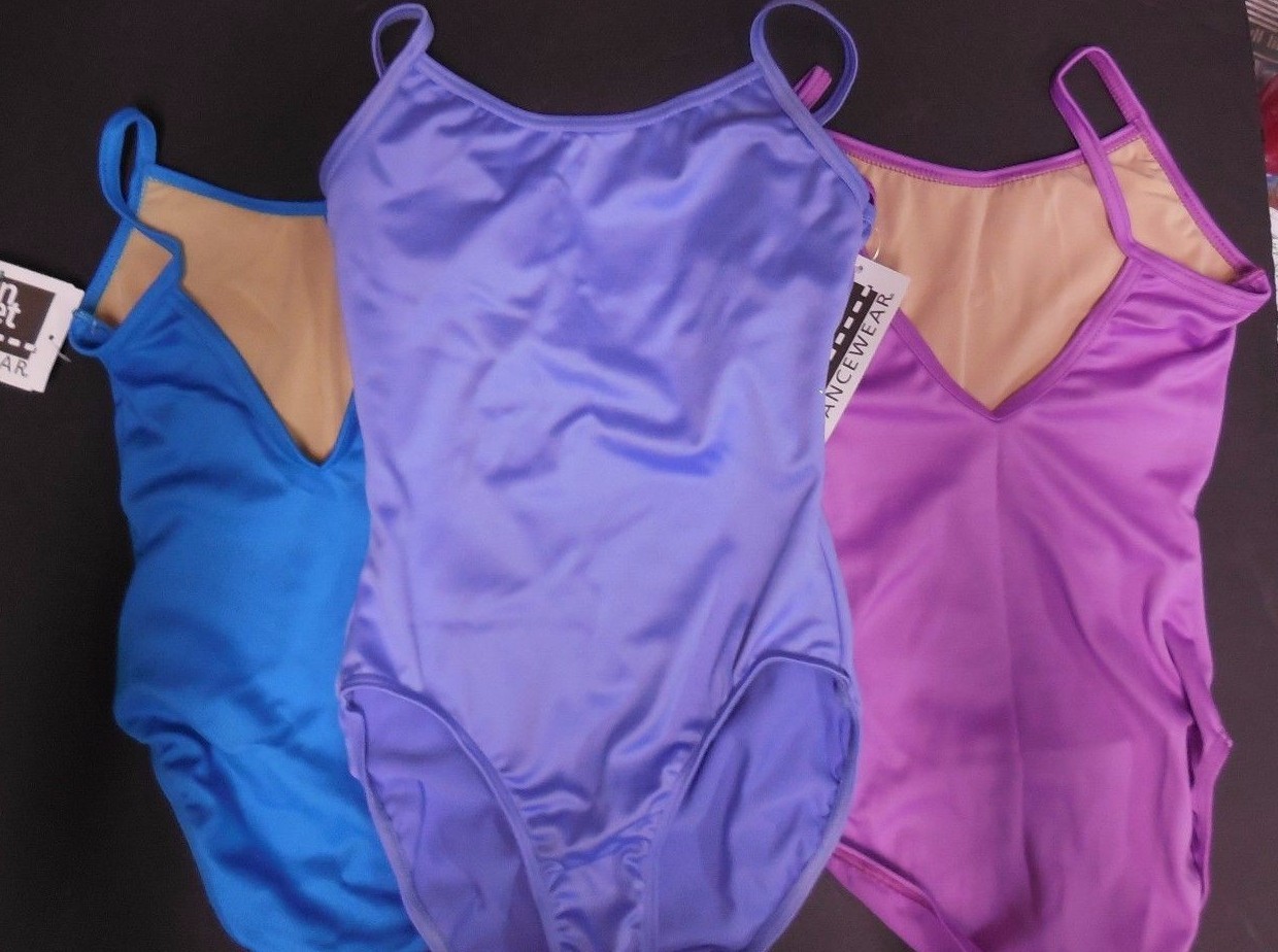 Periwinkle Blue Classic Camisole Leotard Dance Front Lined Adlt/Girls 86001 NWT