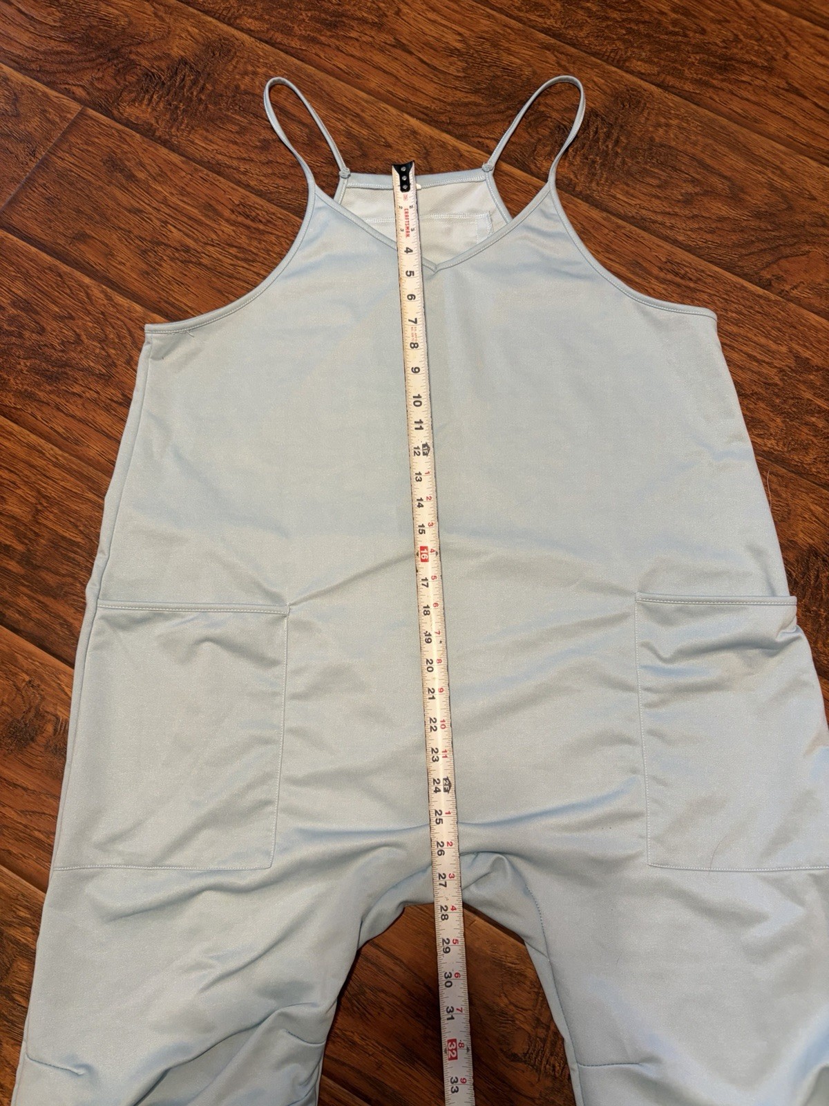 Women’s Blue Solid Spaghetti Strap Unitard One-Piece Jumpsuit XL