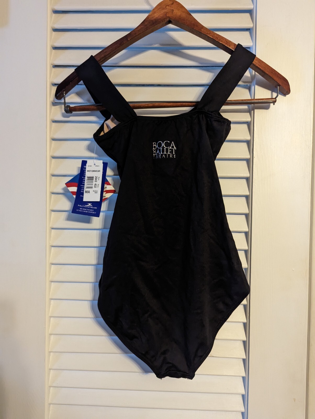 Nwt Motionwear Large Black Leotard 2643 Boca Ballet Theater New