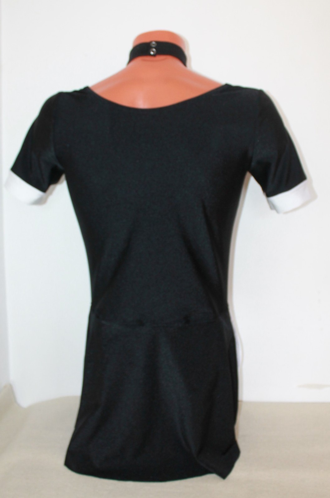 Set Men Costume 700-10 French Maid Dress White and Black Spandex Size S