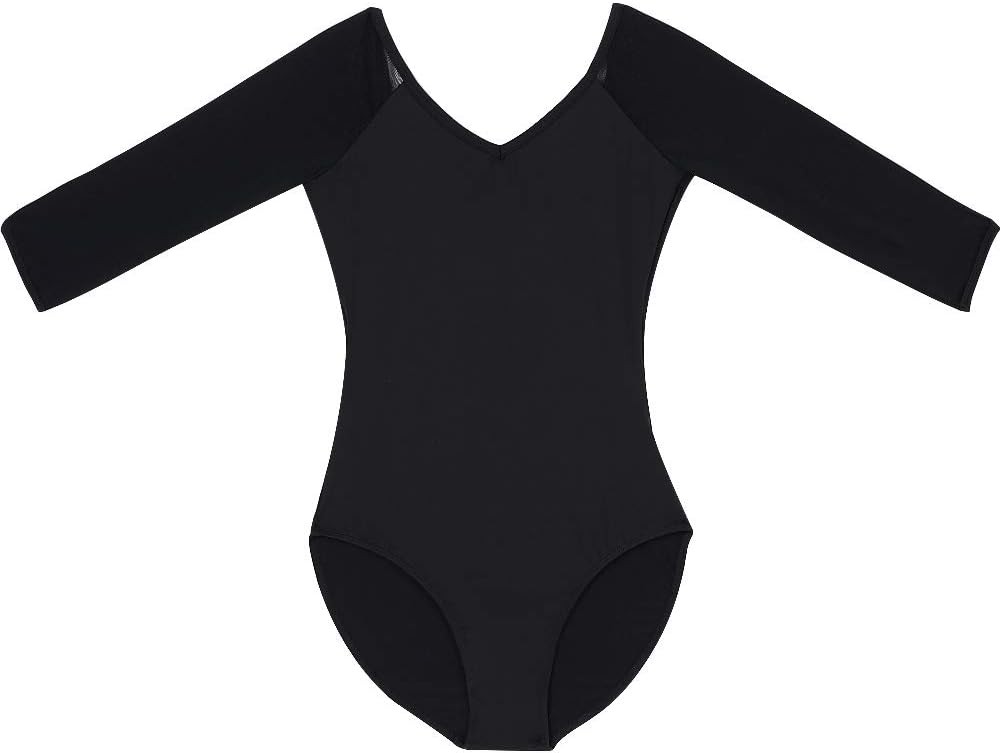 KUKOME Ballet Dance Leotards for Women, Teen, Medium (High:150-155cm), Black