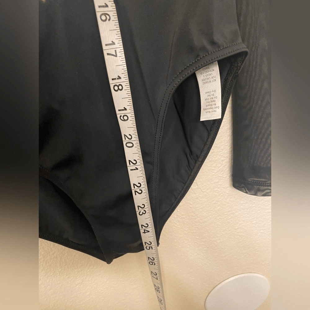 WEISSMAN Balera Dance black illusion Leotard custom solo 16645 MA adult