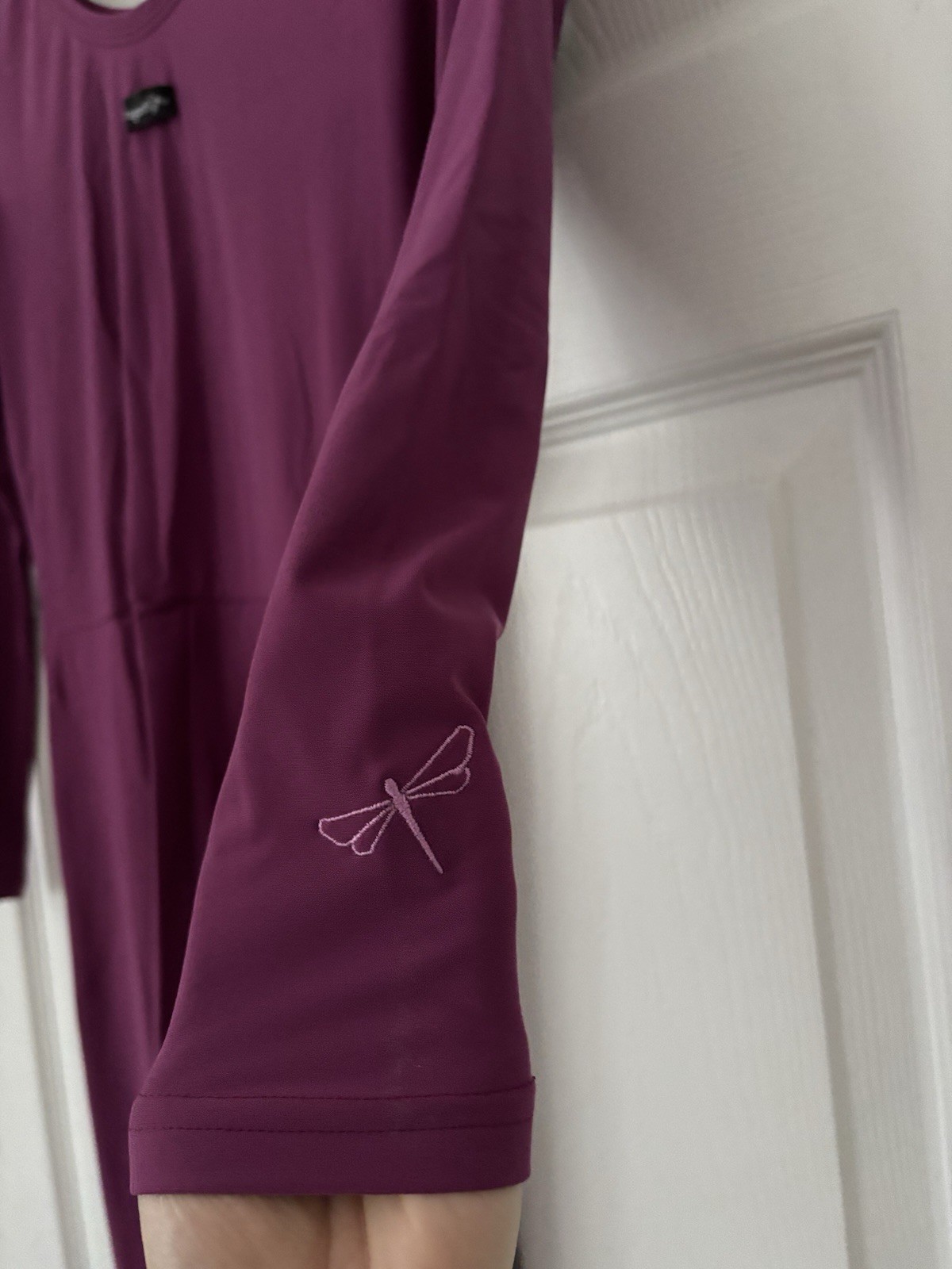Dragonfly Women’s Lara Aerial Silk Solid Long Sleeve Unitard Catsuit Ruby Size M