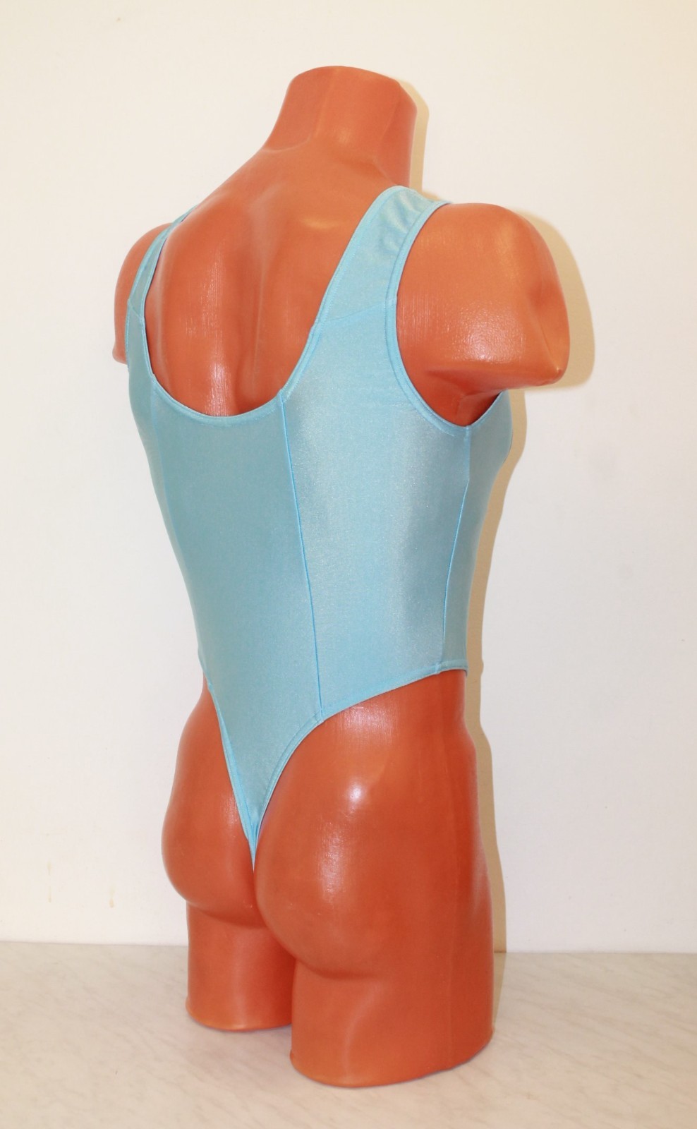 Men Thong Leotard 150-03 Light Blue Spandex Size L