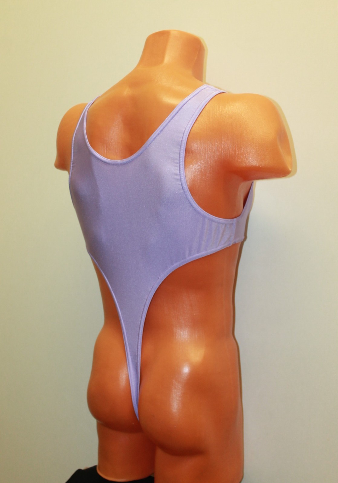 Men Thong Very Open Leotard 151-04 Light Purple Spandex Size S