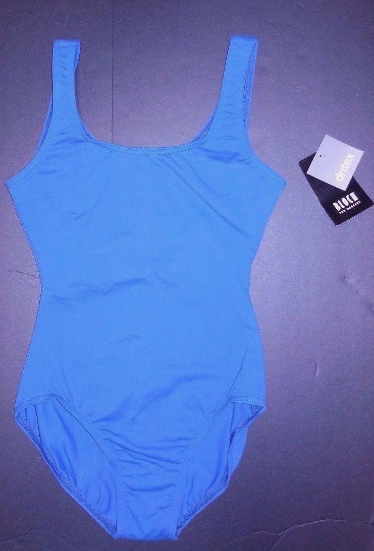NWT BLoch L6905 Tank Leotard Dritex Small adult dark blue shelf lined
