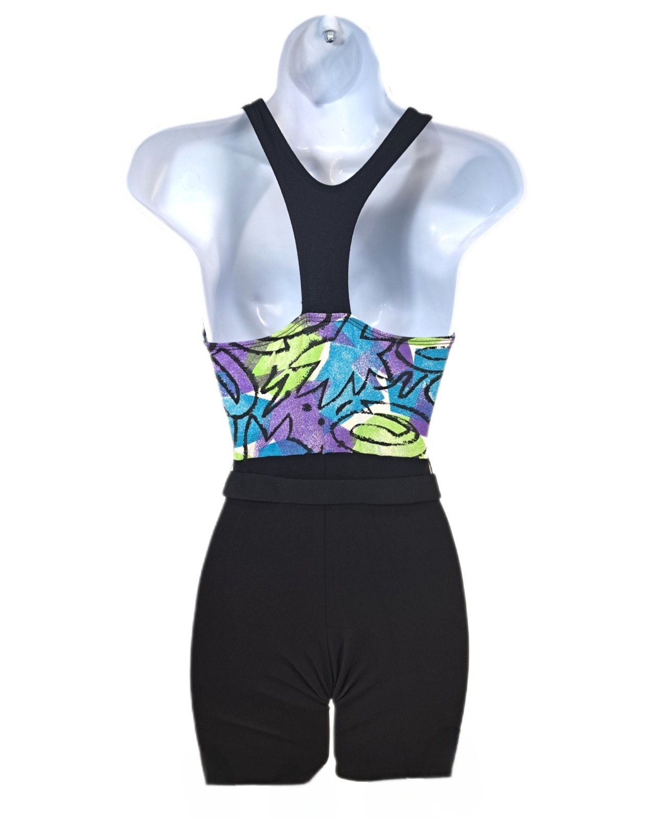 VTG Gilda Marx 80s Racerback Cotton Unitard Biketard Singlet Size XS/S (Y/J)