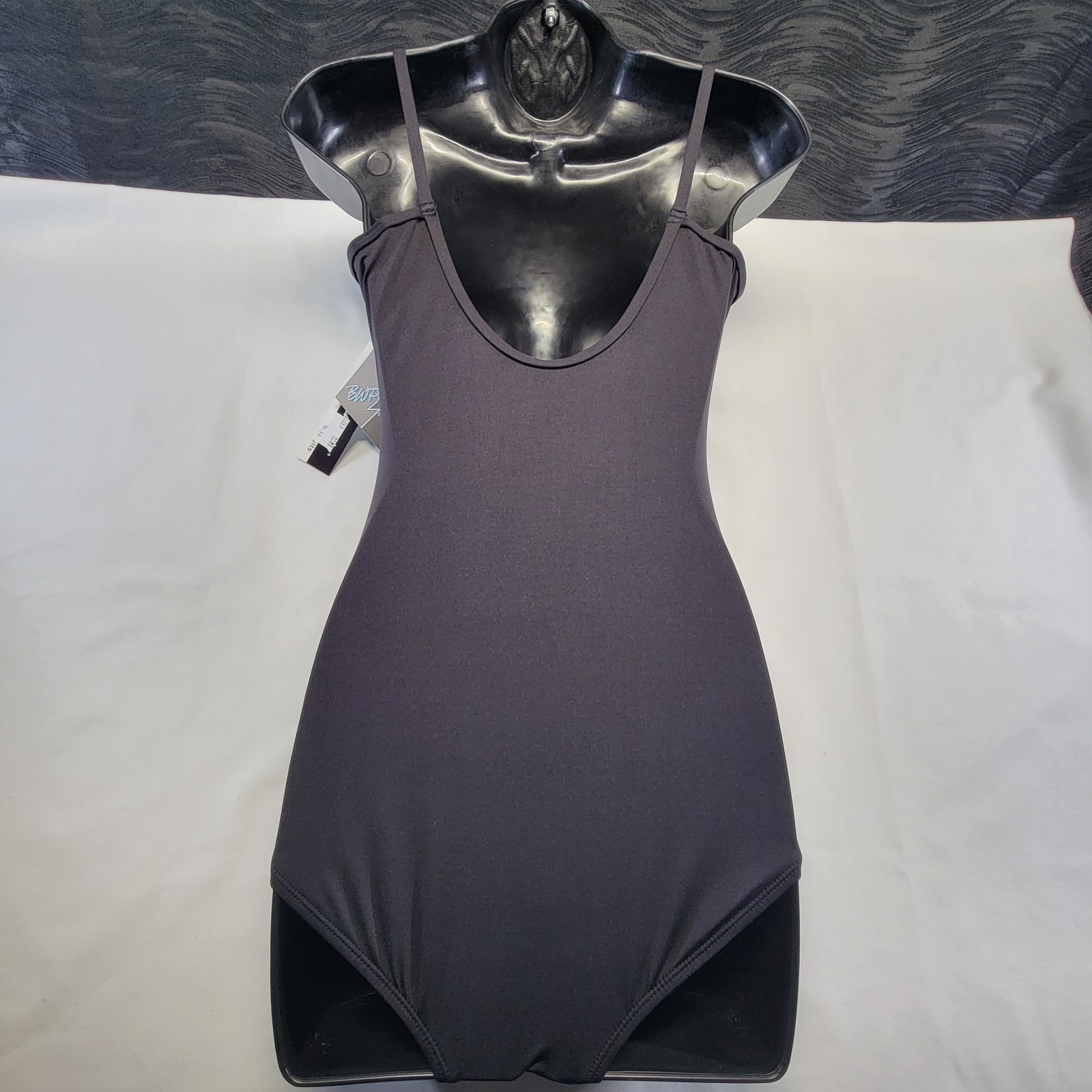 Body Wrappers Camisole Leotard Black Scoop Front & Deep Scoop Back SZ LA
