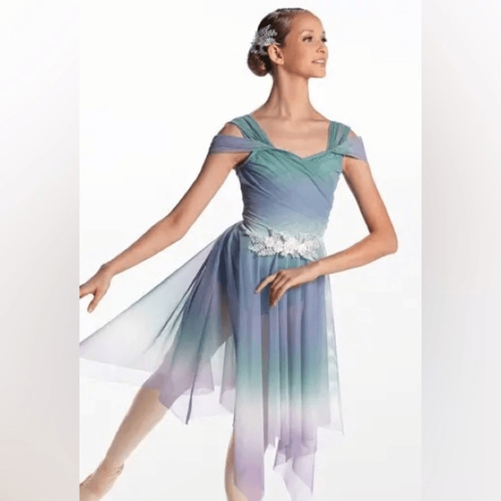 Weissman Dance solo costume blue dress Cello Suite No. 1 16665 LA-Large adult