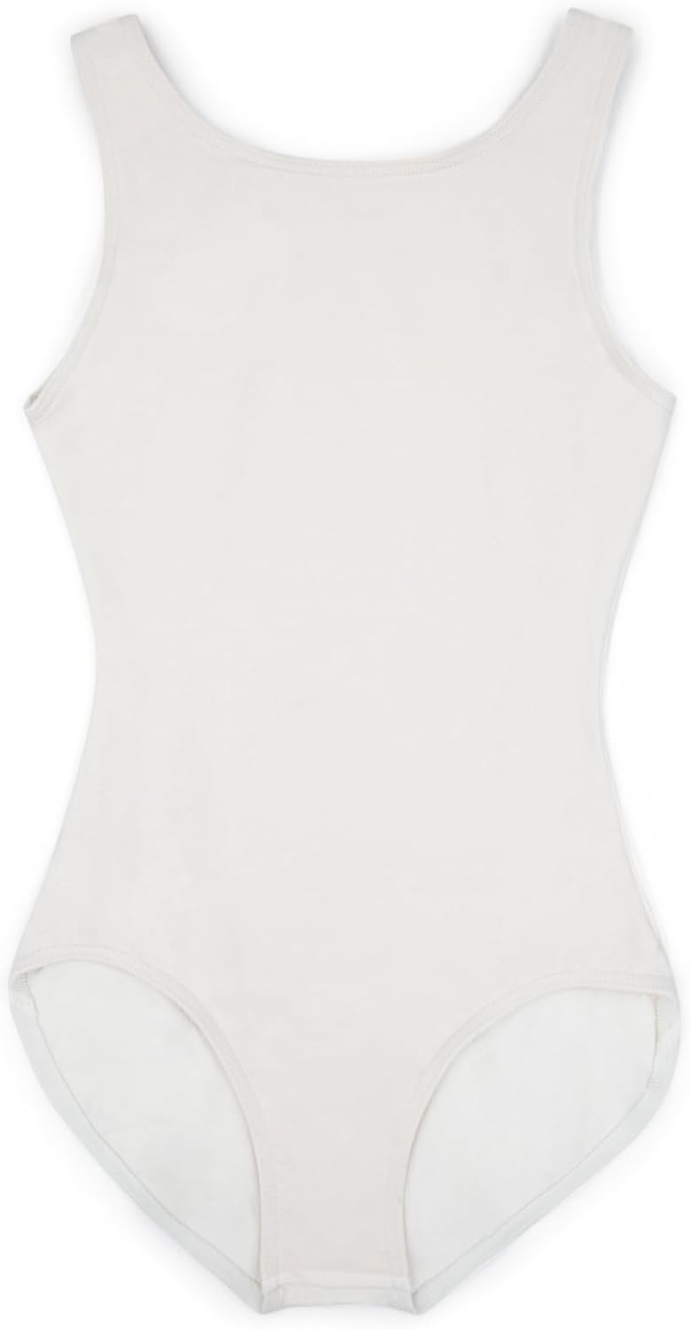 Capezio girls High-neck Tank Leotard 8-10, White