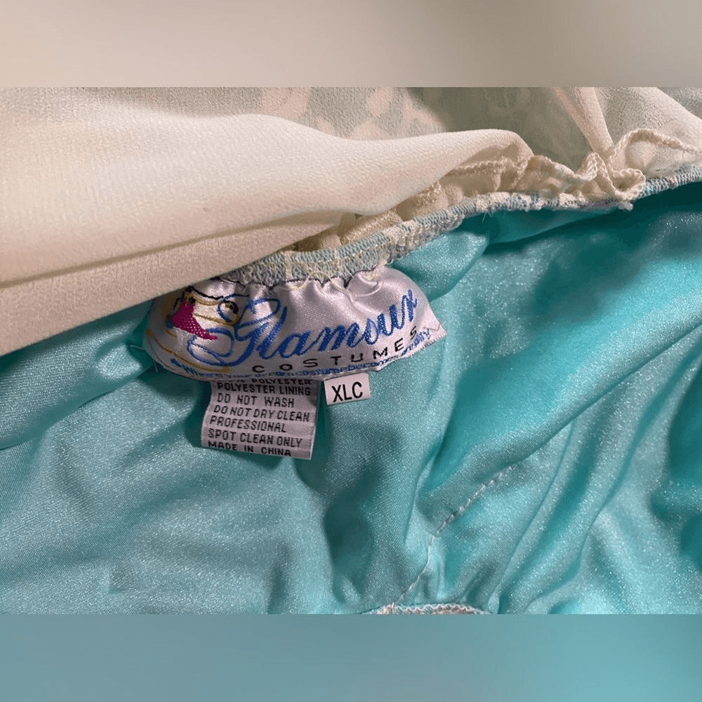 Glamour solo dance costume aqua blue lyrical embellished lace dress XLC SA