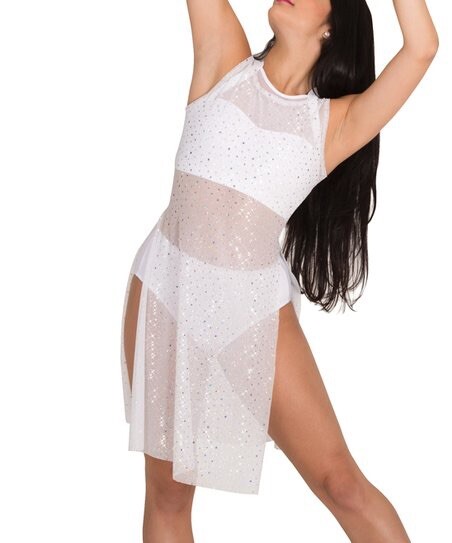 Body Wrappers Twinkle Power Mesh Short Tunic Dress Size Small