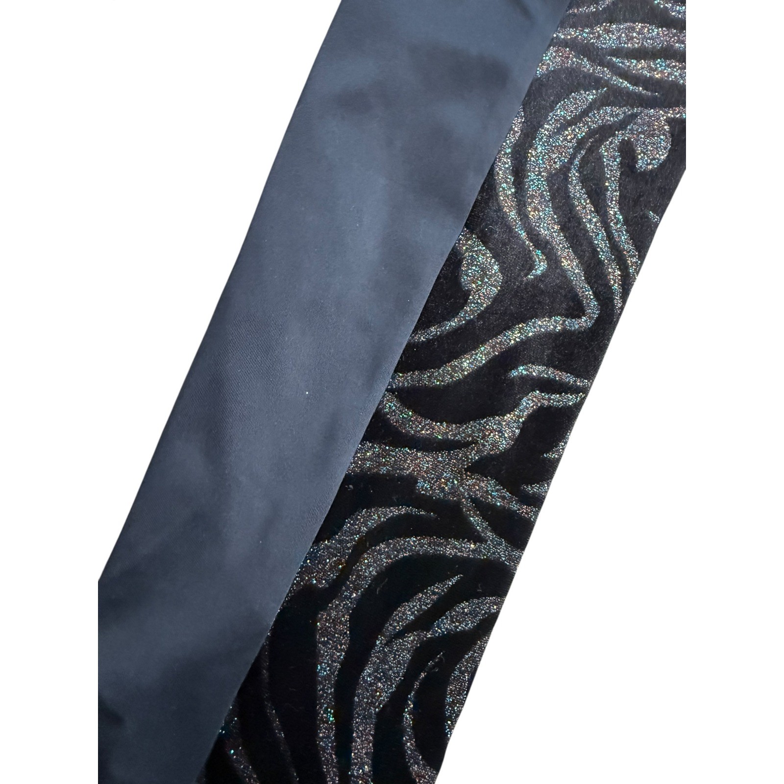 Weissman Adult Small Black Sparkle Unitard Dance Costume Long Sleeve Competition