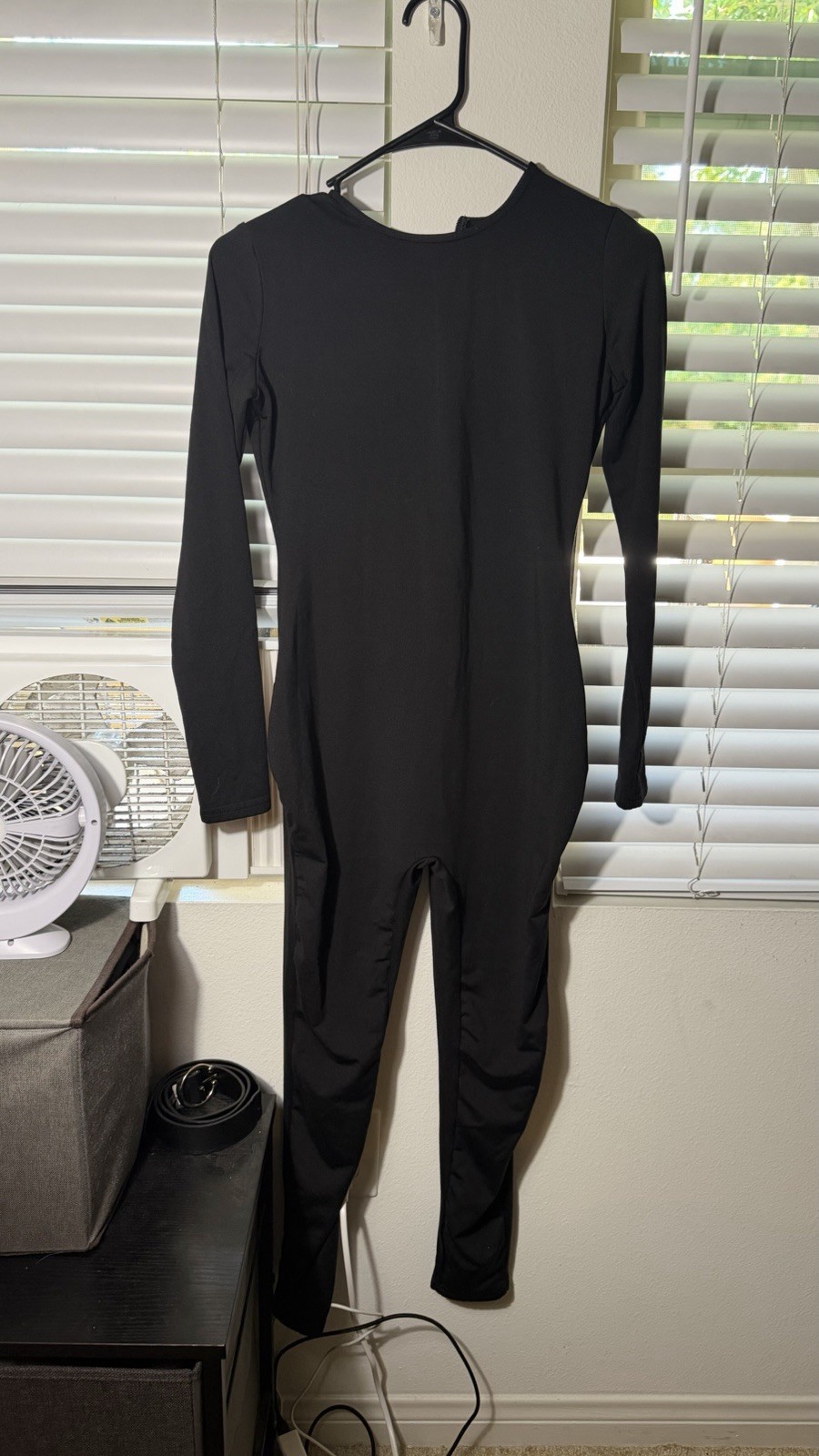 Black Long Sleeve Unisex Adult Full Body Dance Unitard Dancewear Costume