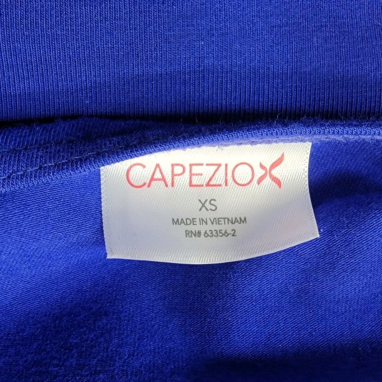Capezio Royal Blue High-Neck High Scoop Front-Back Neckline Tank Leotard SZ XSA